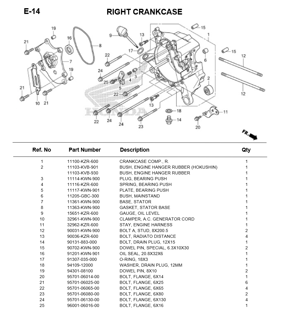E-14/ RIGHT CRANKCASE CLICK125i 2012