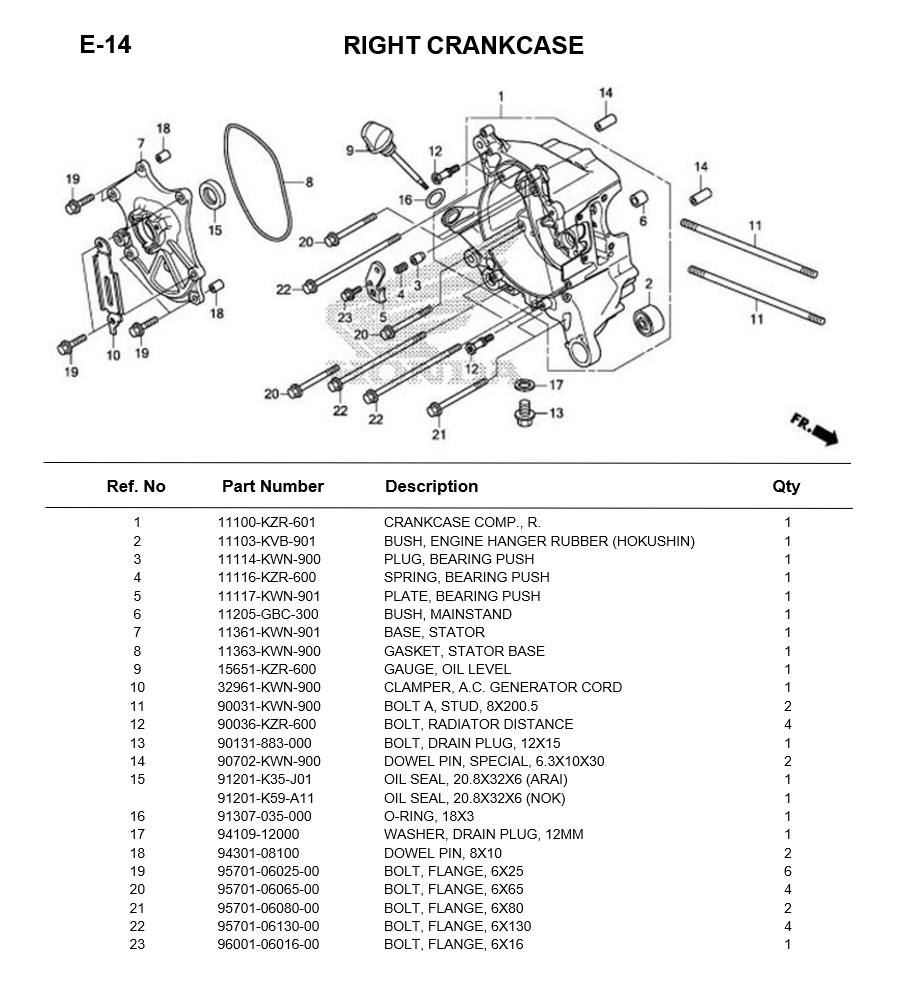 E-14-RIGHT CRANKCASE CLICK150i 2019