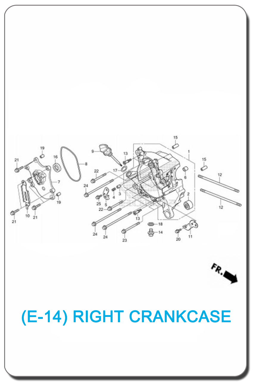E-14-RIGHTH CRANKCASE SH150i 2013