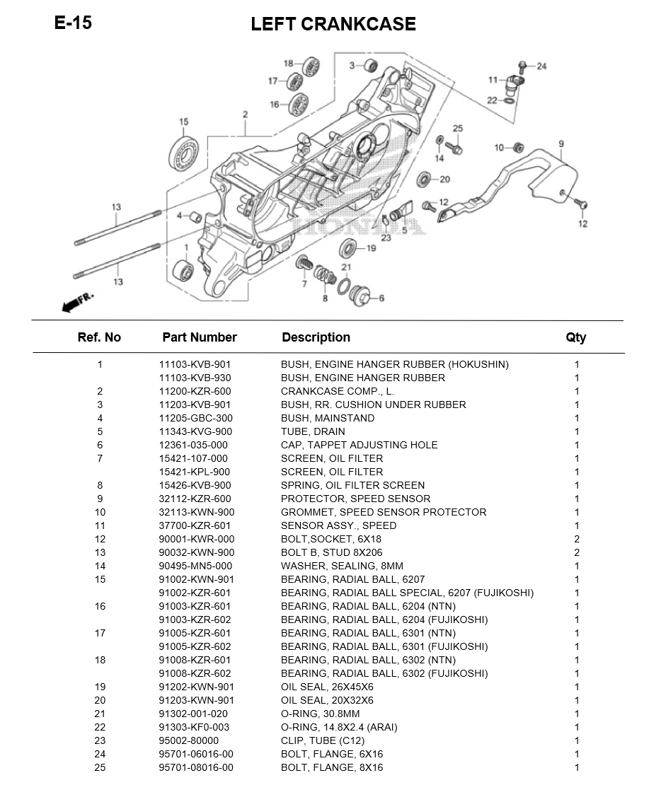 E-15/ LEFT CRANKCASE CLICK125i 2012
