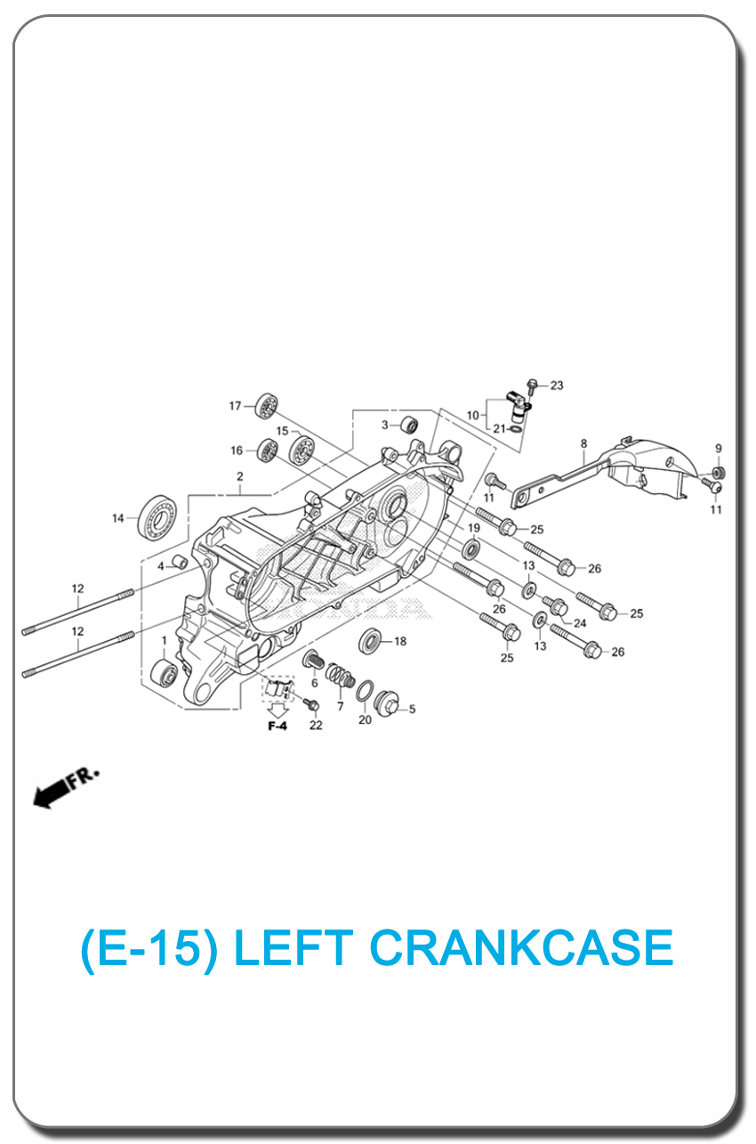 E-15/ LEFT CRANKCASE LEAD125 2021