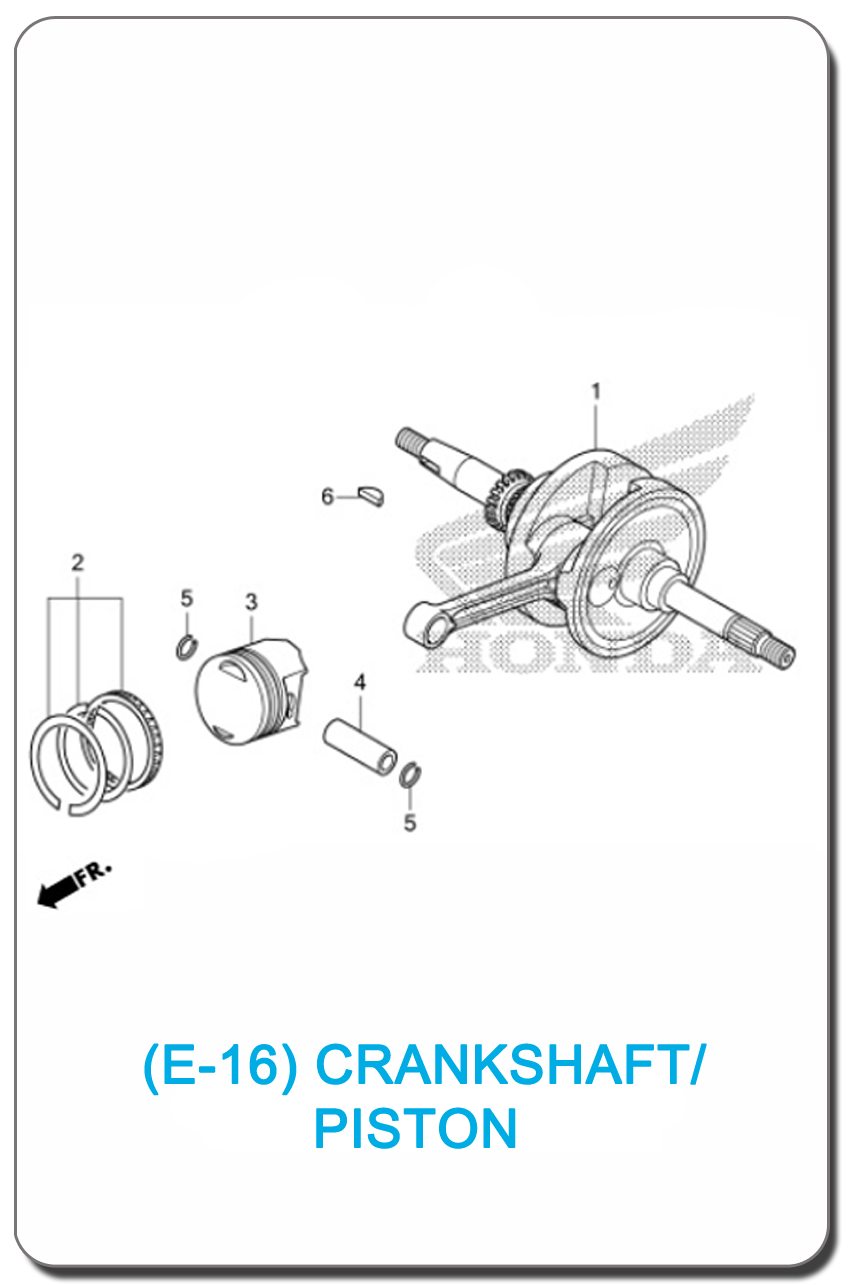 E-16/ CRANKSHAFT/PISTON CLICK125i 2012 SMALL INDEX PICTURE