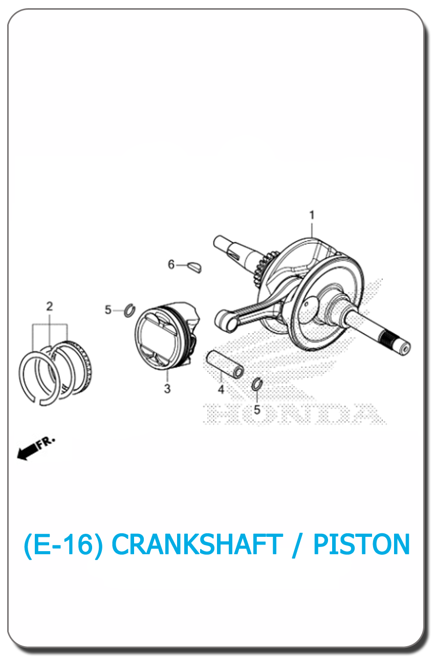 CRANKSHAFT / PISTON GIORNO+
