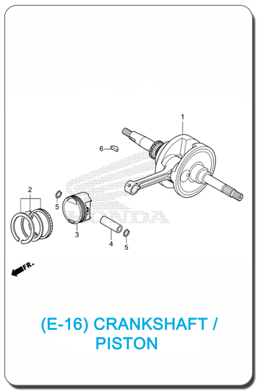 E-16/ CRANKSHAFT/PISTON LEAD125 2021