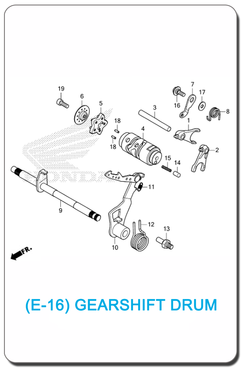 E-16/ GEARSHIFT DRUM WAVE110i 2021 SMALL INDEX PICTURE