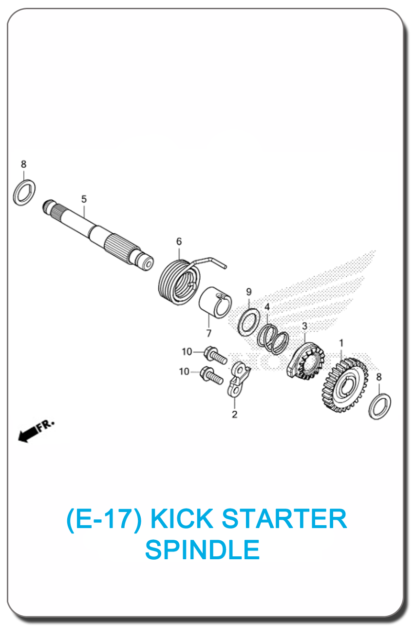 E-17/ KICK STARTER SPINDLE WAVE110i 2021 SMALL INDEX PICTURE