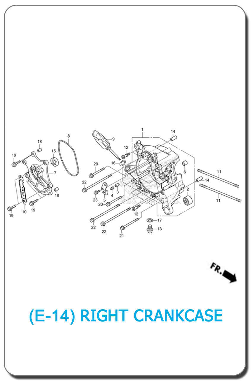 E-14/ RIGHT CRANKCASE LEAD125 2021