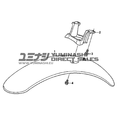 GENUINE HONDA BRACKET, FRONT FENDER,(Z125 MONKEY - 2018) (61200-K0F-T00)