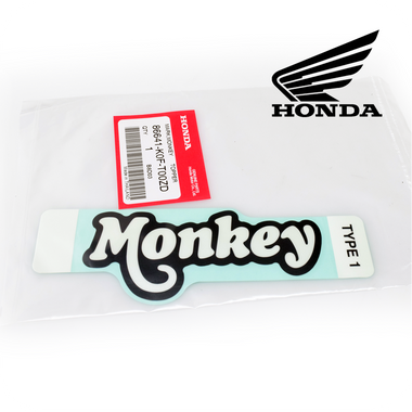 GENUINE HONDA MARK/STICKER/DECAL (MONKEY) *TYPE1*, BATTERY COVER (Z125 BLUE) (86641-K0F-T00ZD)