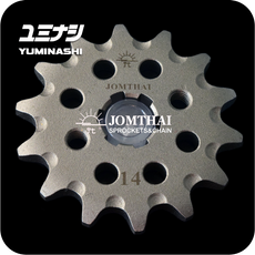 14T (#420 PITCH) JOMTHAI SELF-CLEANING FRONT SPROCKET RACING SERIES (CHROMOLY SCM21 STEEL ALLOY) (WAVE125(420)14T.SC)
