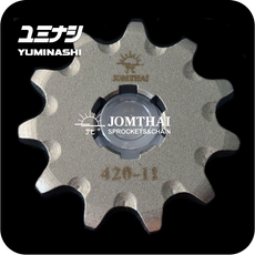 11T (#420 PITCH) JOMTHAI SELF-CLEANING FRONT SPROCKET RACING SERIES (CHROMOLY SCM21 STEEL ALLOY) (WAVE125(420)11T.SC)