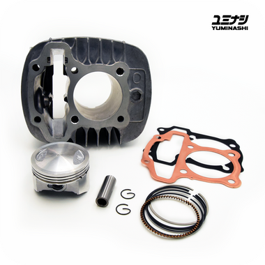 YUMINASHI 140CC (53MM/12MM PIN) LIGHT BORE PISTON - VS - STOCK HONDA 2021 GROM125 PISTON