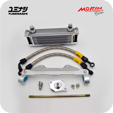 YUMINASHI EDITION MORIN 4-ROW OIL COOLER SET WITH MESH GUARD (CT125 2020-) (15600-K2E-T00)