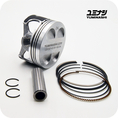 YUMINASHI 160CC / 60MM (STD 4V) FLAT HIGH LIFT, HIGH COMP. PISTON SET (14MM PISTON PIN) (PCX160/ADV160/SH150i) (13102-K0S-160A)