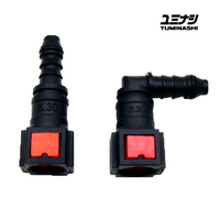 YUMINASHI STRAIGHT & 90° (2PCS) FUEL HOSE CONNECTOR SET (FOR 6.3MM O.D. INJECTOR JOINT) (17530-630-8MXS)