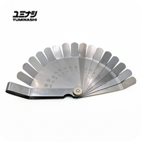YUMINASHI STAINLESS STEEL CURVED FEELER GAUGE (16 BLADES/SET) (89103-371-SSC)