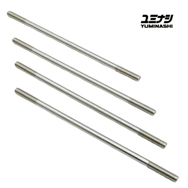 YUMINASHI M8 X 254MM (10 INCH) STAINLESS STEEL CYLINDER STUD BOLT SET (4PCS/SET) (90031-M08-254SS)