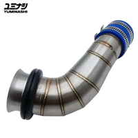 YUMINASHI 38MM-45MM STAINLESS STEEL AIR INTAKE SET WITH GROMMET (ADV160 | PCX160) (17253-K1Z-45SS)