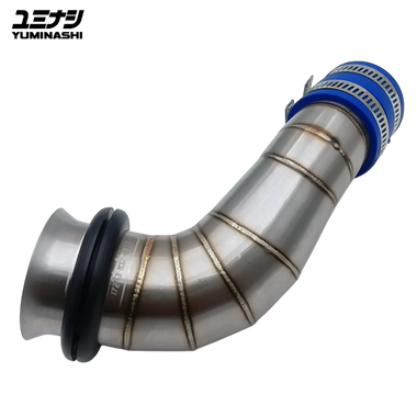 YUMINASHI 38MM-45MM STAINLESS STEEL AIR INTAKE SET WITH GROMMET (ADV160 | PCX160) (17253-K1Z-45SS)