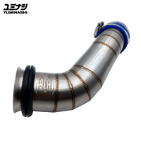 YUMINASHI 45MM-51MM STAINLESS STEEL AIR INTAKE SET WITH GROMMET FOR LARGE THROTTLE BODY (ADV160 / CLICK160 | PCX160) (17253-K1Z-51SS)
