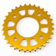 Back side, gold hard anodized 32T 7075-T6 Aviation Grade Sprocket for MSX125 / GROM125 / MSX125 SF