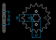 DRAWING WITH THE PITCH AND SHAFT DIAMETER, PLEASE CHECK BEFORE YOU ORDER...