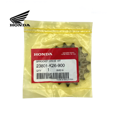 GENUINE HONDA SPROCKET, DRIVE (15T) (MSX125 / GROM125) (23801-K26-900)