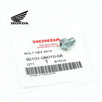 GENUINE HONDA BOLT, HEX. 6X10 FRONT SPROCKET (92101-06010-0A /  92000-06010)