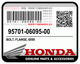 GENUINE HONDA BOLT, FLANGE (6X95) (95701-06095-00)