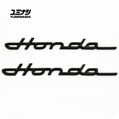 YUMINASHI BLACK LOWRIDER LOGO SET S600/S800 (2PCS/SET) FOR DAX, TRAIL & CHALY (75700-098-000ZB)