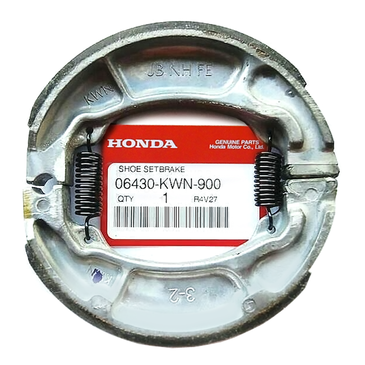 2 Honda Water Grooved FRONT Brake Shoes and Springs #06450-HN0-A00 Set of