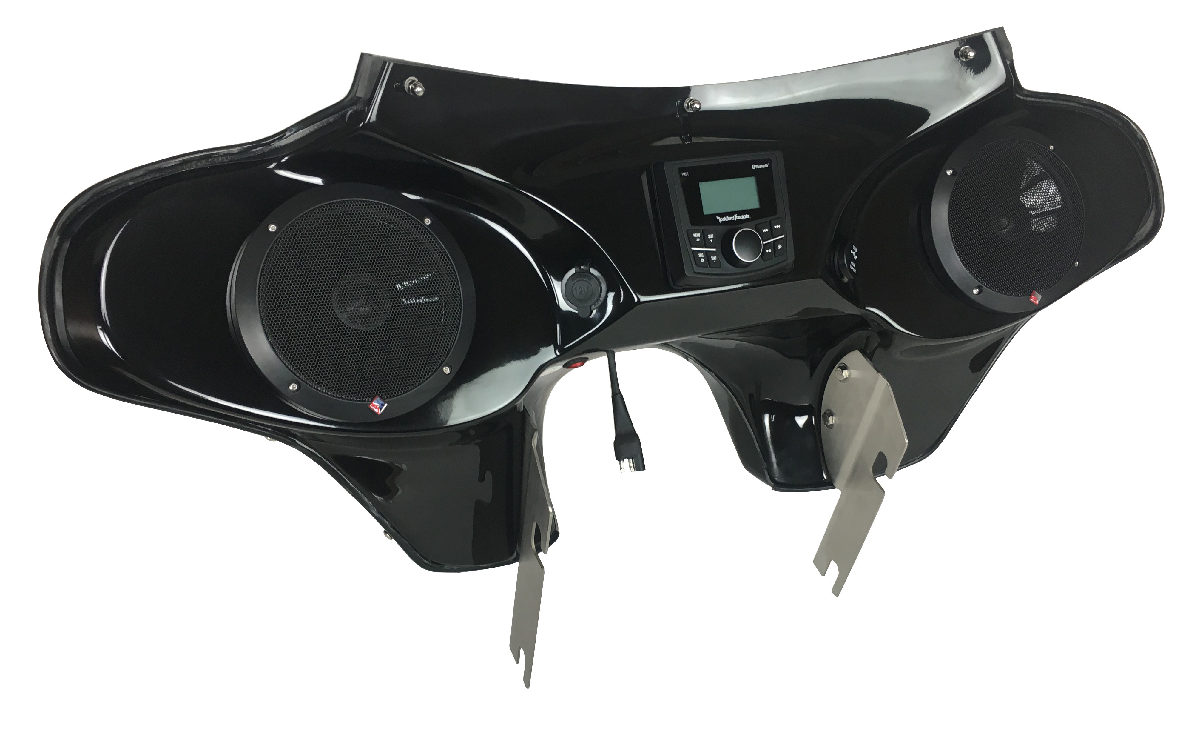 Vector Batwing Fairings F9-4 Kawasaki Vulcan 1600 Nomad and Classic fiberglass batwing fairing with 4x5.25 speaker cutouts
