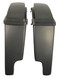 6" extended saddlebags with lids combo Side view