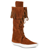 12" Mt. Man with Fringe Handmade Leather Moccasin 