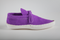Purple Low-Cut style moccasins. Hand stitched leather moccasin with a durable and flexible latigo leather sole.