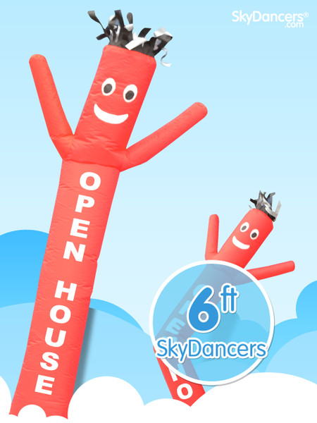 OPEN HOUSE inflatable dancing sky dancer advertising man 6ft.