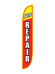 Auto Repair Red/Yellow Feather Flag