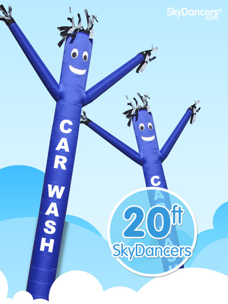 SkyDancers.com Car Wash Blue 20ft Attachment