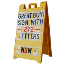 Yellow A-Frame with Changeable Letters