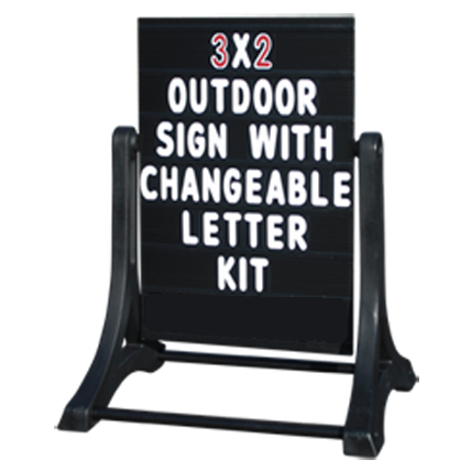Black Swinger Frame with Changeable Letters