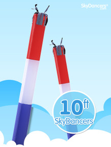 Sky Dancers Tube Red White & Blue - 10ft