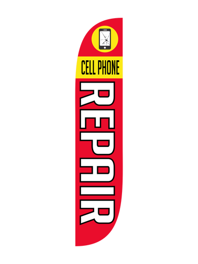 Cell Phone Repair Feather Flag