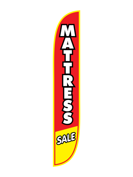 Mattress Sale - Red & Yellow Feather Flag