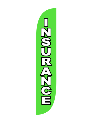 Insurance Green Feather Flag
