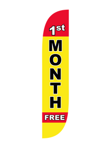 1st Month Free Feather Flag