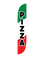Pizza - Green White & Red Feather Flag