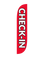 Check-In Red Feather Flag