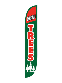 Christmas Trees - Green Feather Flag