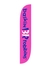 Baskin Robbins Pink Feather Flag