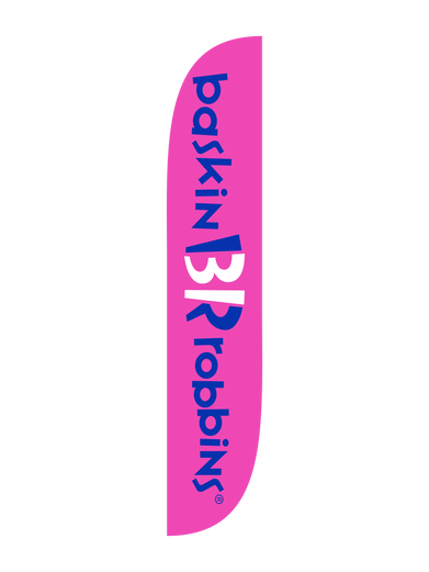 Baskin Robbins Pink Feather Flag